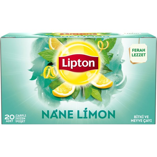 Lipton Bitki Çayı Nane & Limon Bardak Poşet 20’li Paket resmi