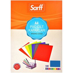 Sarff Cilt Kapağı A4 Pvc 160 Mikron Şeffaf 100’lü Paket resmi