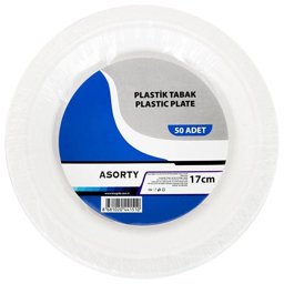 Asorty Plastik Tabak 17 cm 50'li Paket resmi