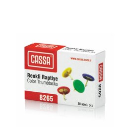 Cassa 8265 Renkli Raptiye 30'lu Paket  resmi