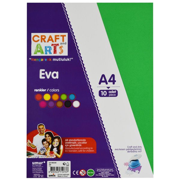 Craft And Arts Eva A4 10 Farklı Renk resmi