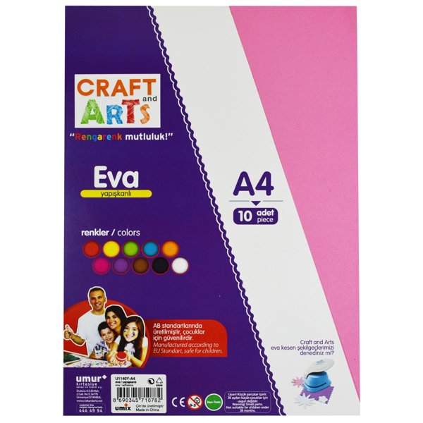 Craft And Arts A4 Yapışkanlı Eva - 10 Renk resmi