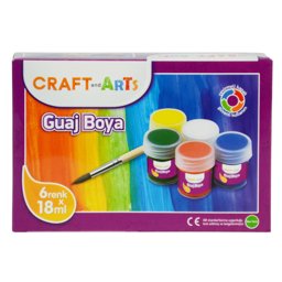 Craft And Arts Guaj Boya 6 Renk 18 ml resmi