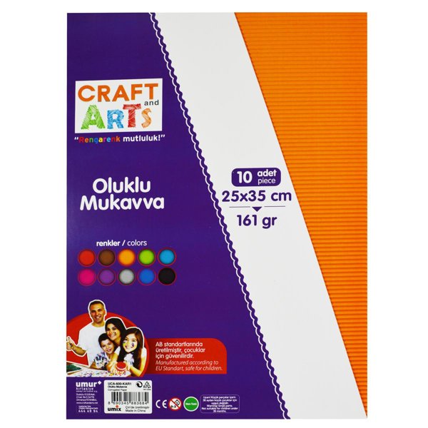 Craft And Arts Oluklu Mukavva 10'lu Paket resmi