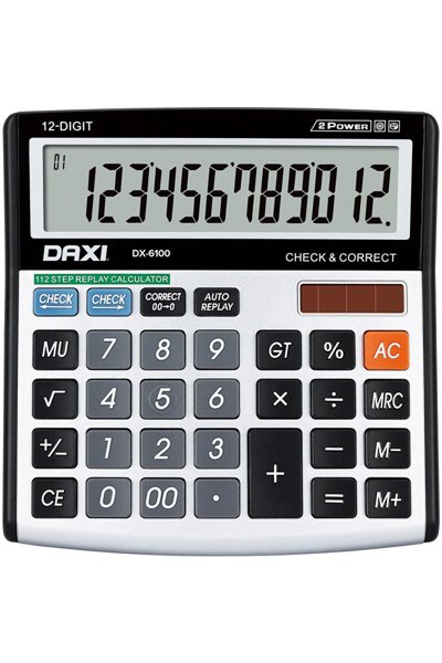 Daxi DX-6100 Siyah Hesap Makinesi resmi