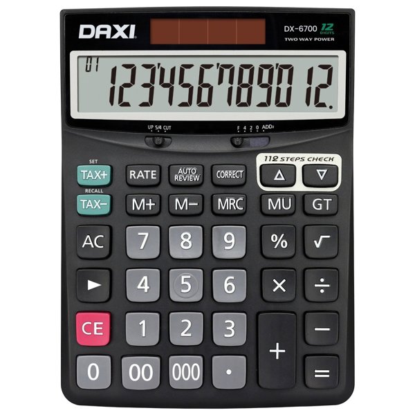 Daxi DX-6700 Siyah Hesap Makinesi resmi