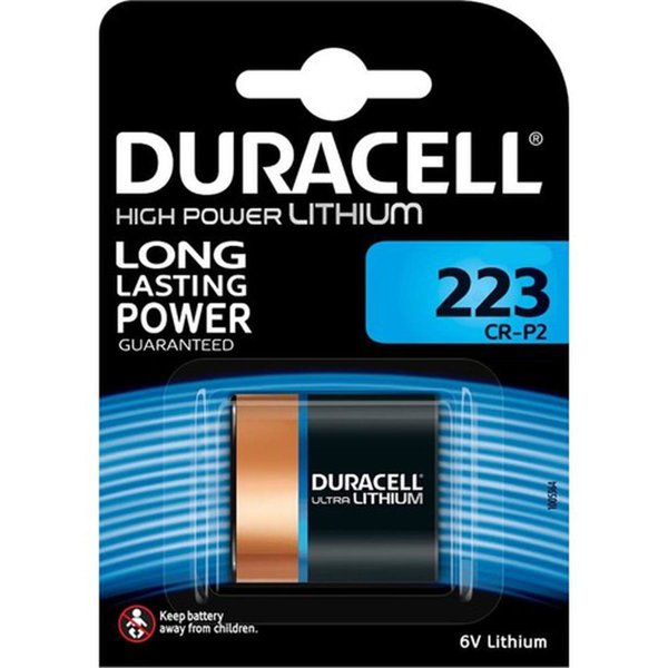 Duracell 223 6V DL223/EL/223AP/CR-P2 Lithium Pil resmi