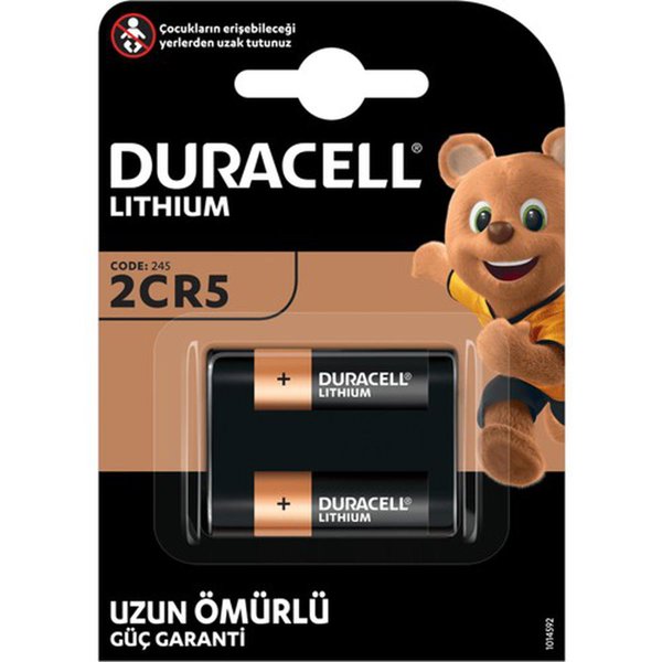 Duracell 2CR5/Dl245 6V Lityum Pil resmi