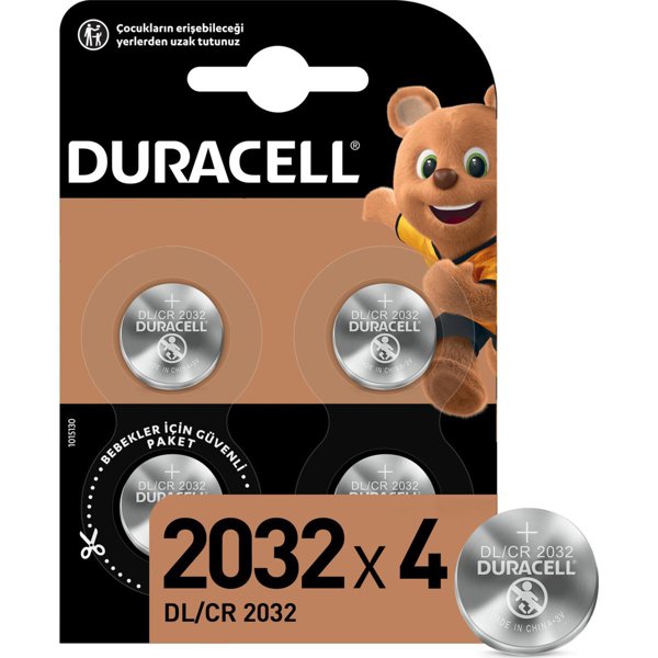 Duracell Cr2032 Lityum 3v Pil 4lü resmi