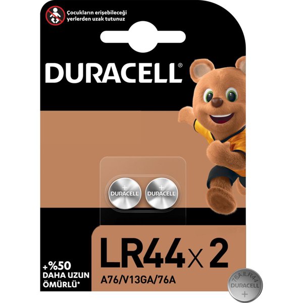 Duracell Alkalin Lr44/Ag13 Düğme Pil 2li resmi