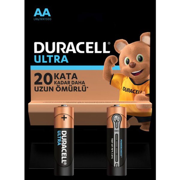 Duracell Ultra LR6 Alkalin AA Kalem Pil 2'li resmi