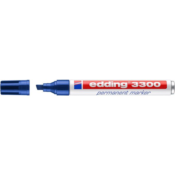 Edding E-3300 Permanent Markör Kesik Uç Mavi resmi