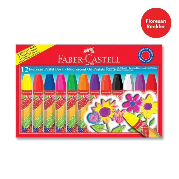 Faber-Castell Floresan Pastel Boya 12 Renk resmi