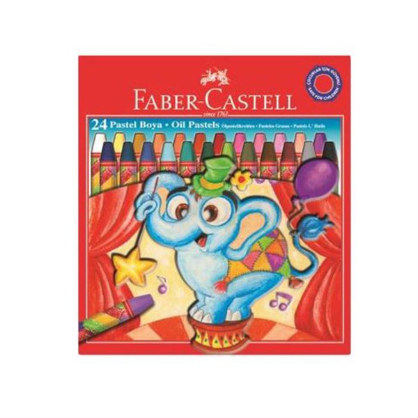 Faber-Castell Karton Kutu Pastel Boya 24 Renk resmi