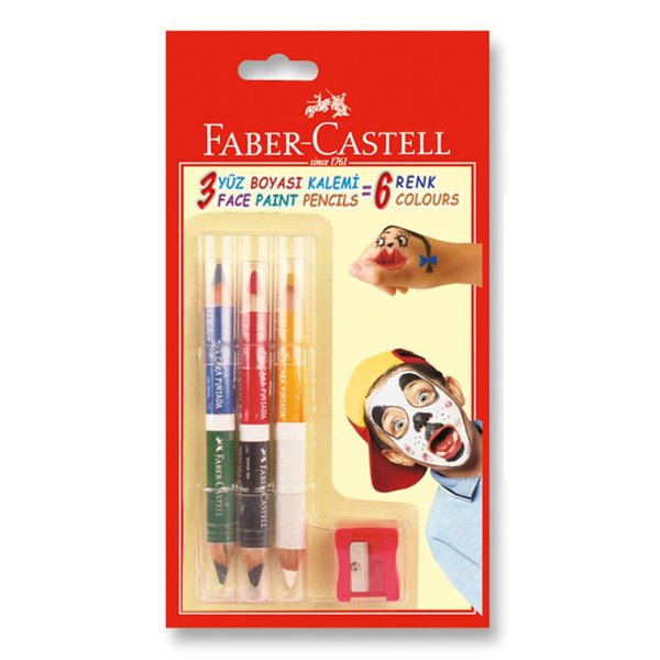 Faber Castell Yüz Boyası Kalemi 6 Renk resmi