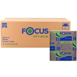 Focus Optimum Z Katlı Havlu 20 Cm X 24 Cm 200 Yaprak 12'li Koli resmi