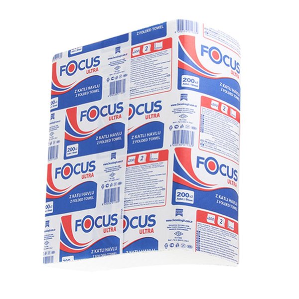 Focus Ultra Z Katlamalı Kağıt Havlu 200 Yaprak 12 Adet 22,5X24Cm resmi