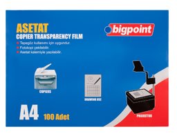 Bigpoint Fotokopi Asetatı A4 100 Mikron 100'lü Paket resmi