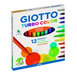 Giotto Turbo Color Keçe Uçlu Kalem 12'li Paket resmi