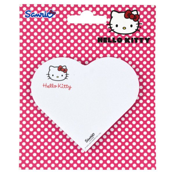 Hello Kitty Kalp Şekilli Yapışkanlı Not Kağıdı 50 Yaprak resmi
