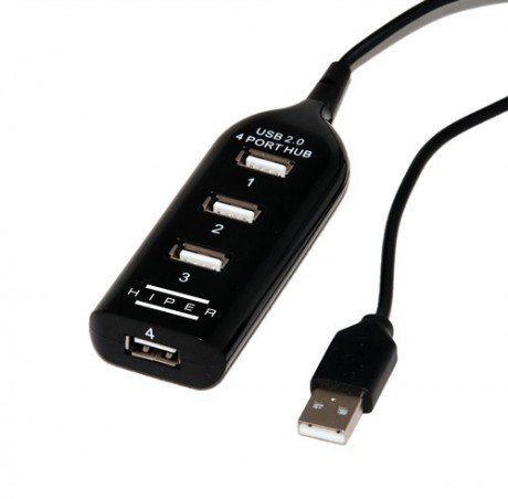 Hiper UH42 USB Çoklayıcı 4 Port USB Çoğaltıcı 2.0 Siyah resmi