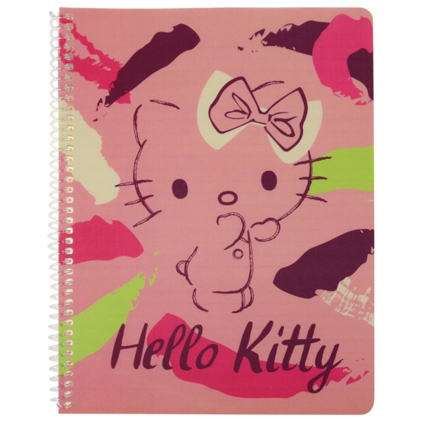 Hello Kitty Campus Defter Spiralli 26x18,5 cm Plastik Kapak Kareli 60 Yaprak resmi