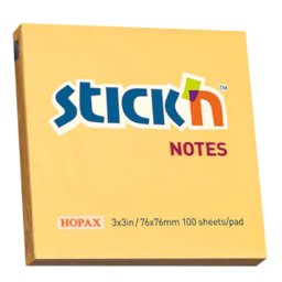 Hopax Stickn 76 mm x 76 mm 100 yaprak Pastel Sarı resmi