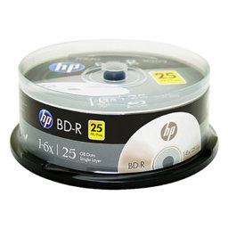 HP Blu-Ray BD-R 6X 25gb 25'li Cake Box Printable resmi