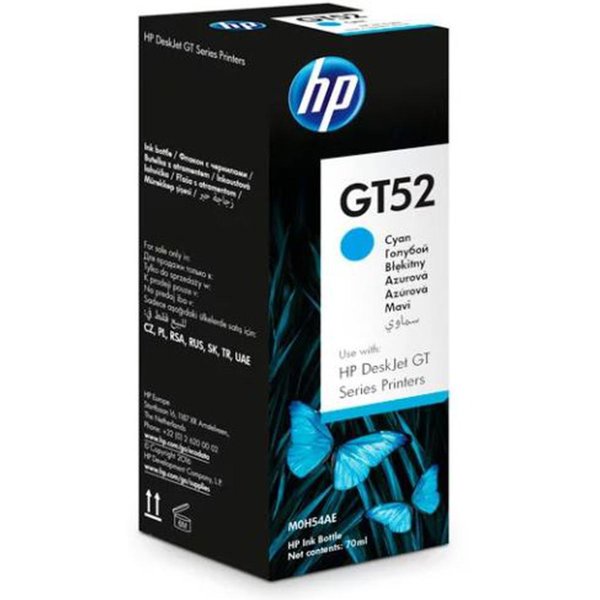 HP GT52 Orijinal Mavi Şişe Mürekkep Kartuş (M0H54AE) - 8000 Sayfa 70 ml resmi
