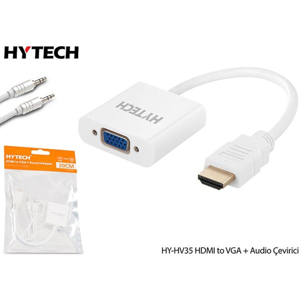 Hytech HY-HV35 HDMI to VGA + Audio Çevirici resmi