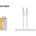 Hytech HY-X70 1m Beyaz 3.5mm Stereo Ses Kablosu resmi