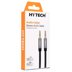 Hytech HY-X72 1m Gri Metal konektörlü 3.5mm Stereo Siyah Ses Kablosu resmi