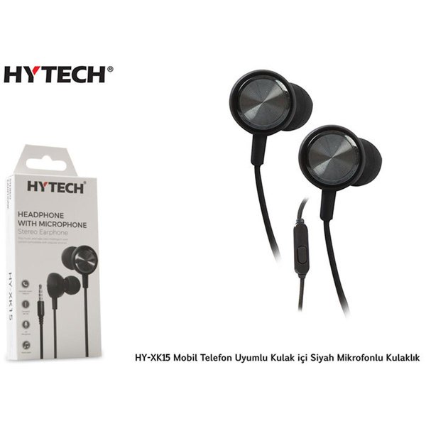 Hytech HY-XK15 Mobil Telefon Uyumlu Kulak içi Siyah Mikrofonlu Kulaklık resmi