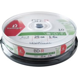 Iomega BD-R DL Blu-ray inkjet Printable 25 gb 1-6X 10'lu Cakebox resmi
