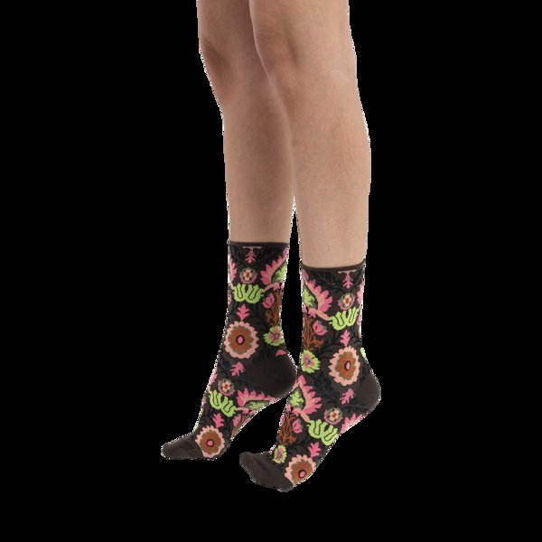 Kahverengi Paisley Çorap M resmi