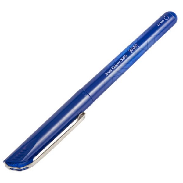 Kraf 305G İmza Kalemi 1.0 mm Mavi  resmi