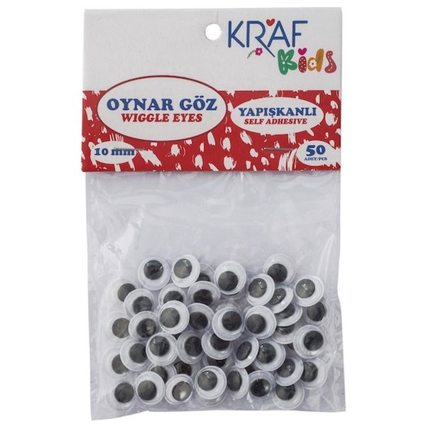 Kraf Kids Oynar Göz 10mm 50'li KK55 resmi