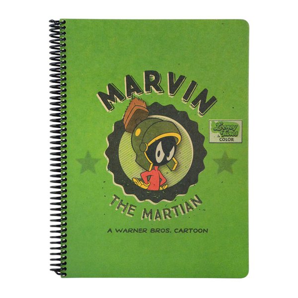 Mynote Looney Tunes Spiralli A4 Defter Kraft Kapak Kareli 100 Yaprak - Marslı Marvin resmi
