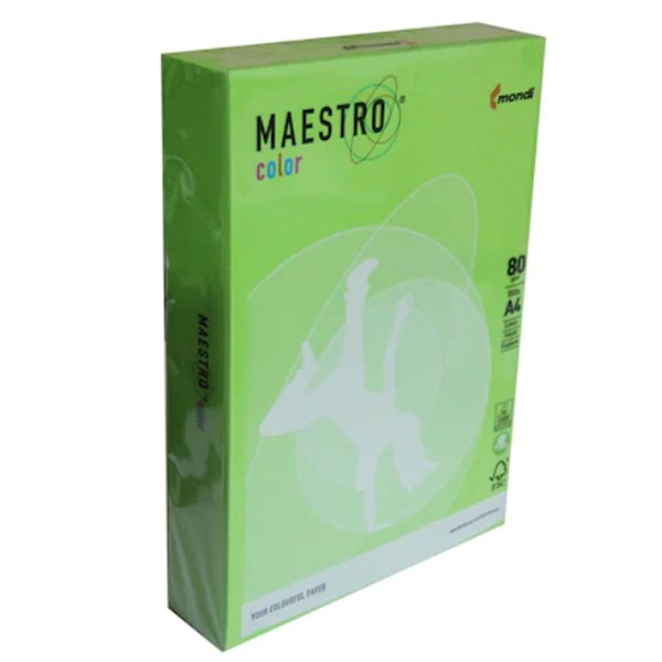 Maestro Koyu Yeşil Renkli Fotokopi Kağıdı - 80 gr 1 Paket 500 Sayfa resmi