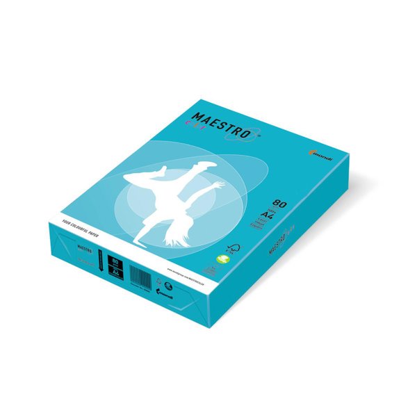 Maestro Renkli Fotokopi Kağıdı 80Gr 1 Paket 500 Sayfa Koyu Mavi resmi