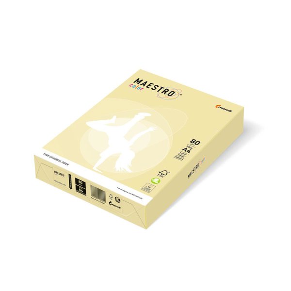 Maestro Sarı Renkli Fotokopi Kağıdı - 80 gr 1 Paket 500 Sayfa resmi