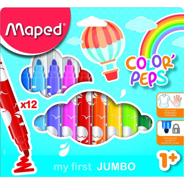 Maped Maxi Jumbo Keçeli Kalem 12'li resmi
