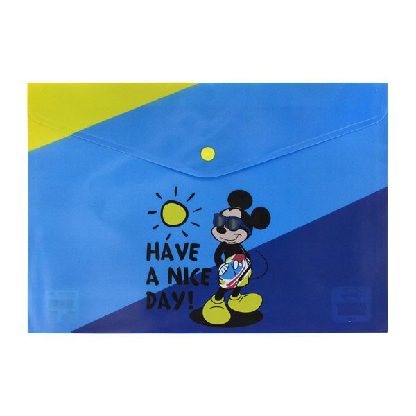 Mynote Mickey Mouse A4 Çıtçıtlı Zarf Dosya - Mavi resmi