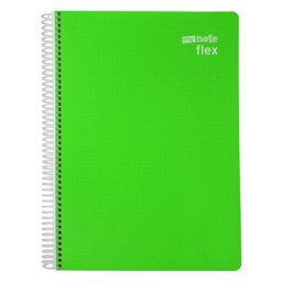 Mynote Flex Spiralli Defter Plastik Kapak Kareli A4 80 Yaprak - Yeşil resmi