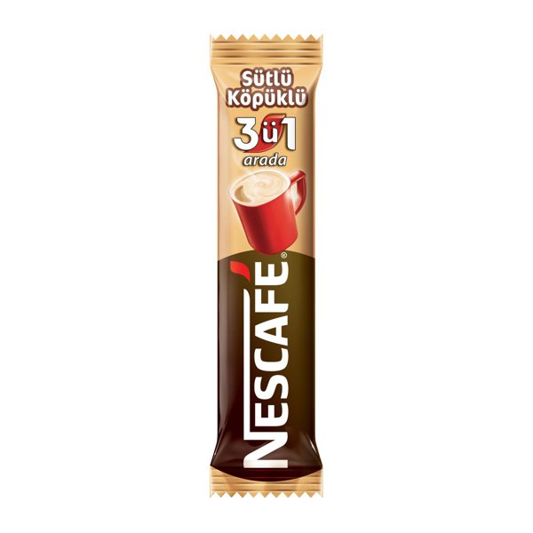 Nescafe 3'ü 1 Arada Sütlü Köpüklü 18 g 72'li Paket resmi