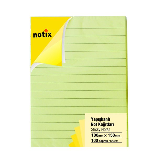 Notix Pastel Sarı Çizgili 100 Yp 100X150 resmi