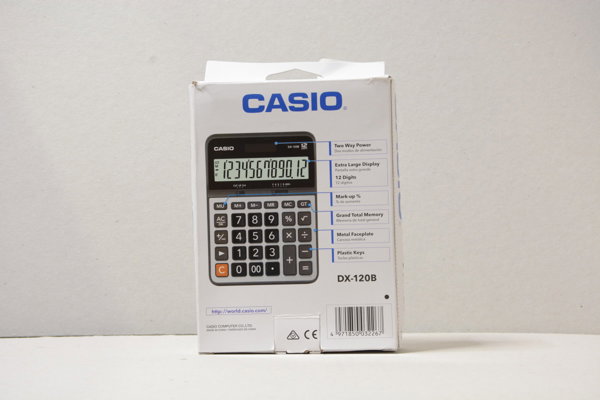 OUTLET Casio DX-120B 12 Haneli Masa Üstü Hesap Makinesi resmi