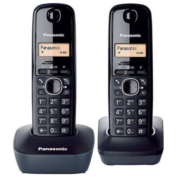 Panasonic Dect Telefon Duo (Çift Ahize) KX-TG1612 Siyah Renk resmi