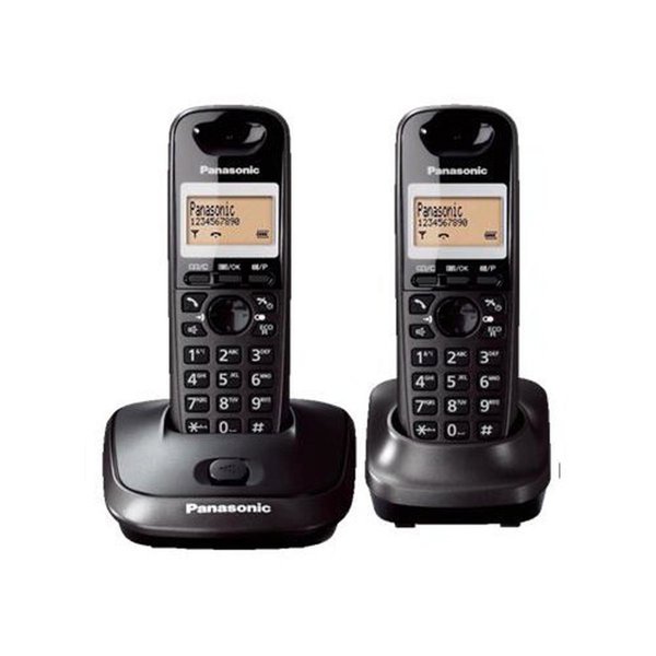Panasonic Dect Telefon Duo (Çift Ahize) KX-TG2512 Siyah Renk resmi