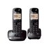 Panasonic Dect Telefon Duo (Çift Ahize) KX-TG2512 Siyah Renk resmi